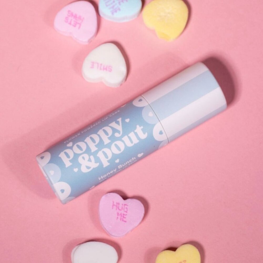 1 LEFT!! HONEY BUNCH POPPY & POUT LIP BALM